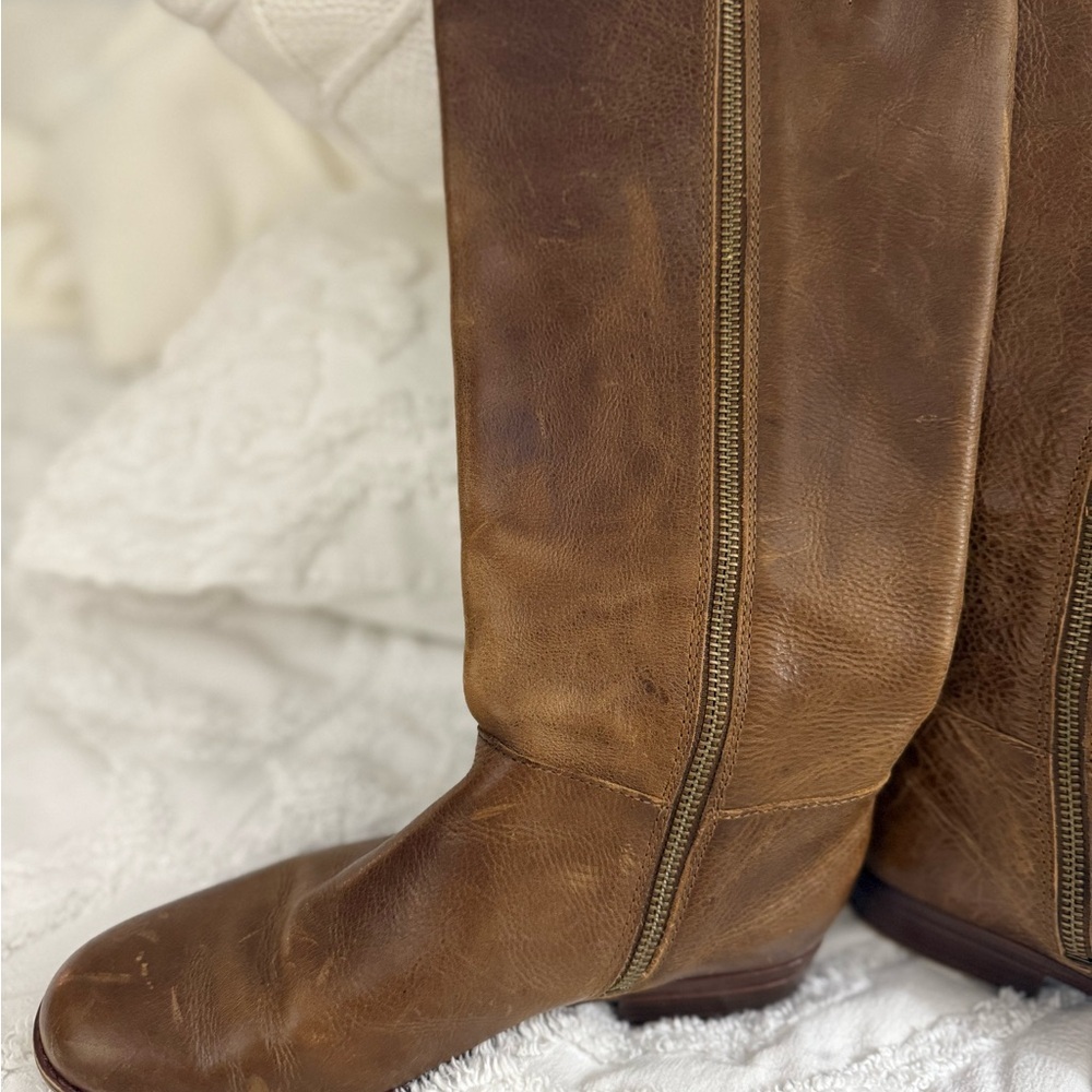 Patricia Nash Brown Leather Knee-High Boots - Picture 8 of 12